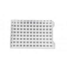 96-well sealing mat, square well, piercable, silicone, alphanumeric grid