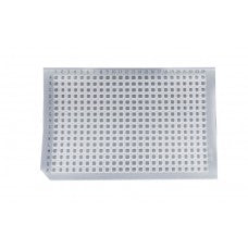 384-well sealing mat, square well, non-perforated,  silicone, alphanumeric grid
