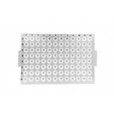96-well sealing mat, round well, piercable, silicone, alphanumeric grid;